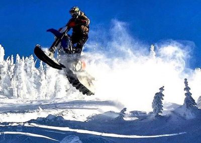 Snow biking in Cooke City Montana